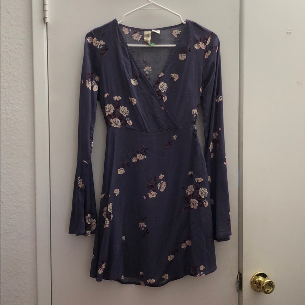 Purple floral dress
